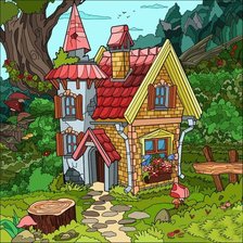 Схема вышивки «домик»