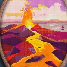 Схема вышивки «Вулкан»