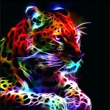 Схема вышивки «Леопард»