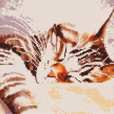 Схема вышивки «Спящий кот»