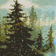 Схема вышивки «Лес»