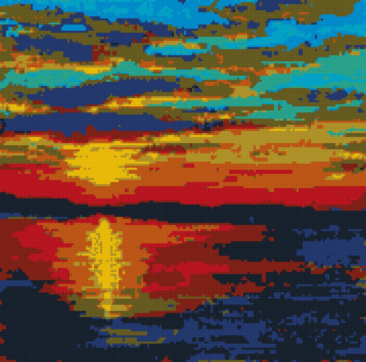 Закат - закат, озеро, солнце - предпросмотр