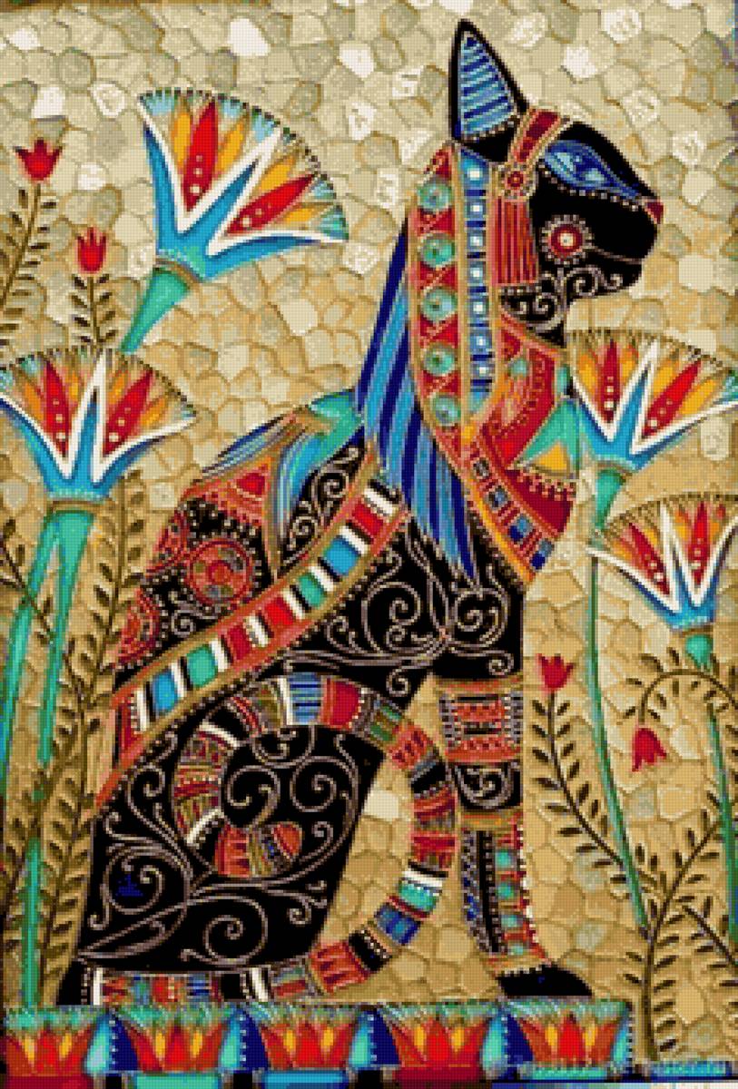 кошки Ирины Васильевой - египет, кот, картина - предпросмотр