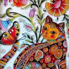 Схема вышивки «кошки Ирины Васильевой»