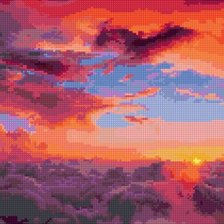 Схема вышивки «закат»