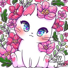 Схема вышивки «кися»