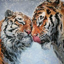 Схема вышивки «Тигры»