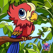 Схема вышивки «попугай»