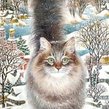 Схема вышивки «Котик»