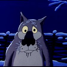 Схема вышивки «волк из мультфильма»