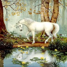 Схема вышивки «Единорог»