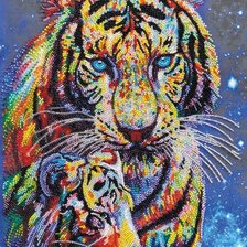 Схема вышивки «Тигры»