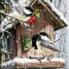 Схема вышивки «Птицы»