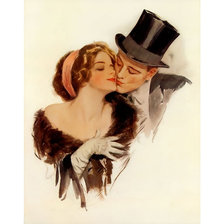 Схема вышивки «Поцелуй»