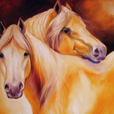 Схема вышивки «Лошади.»