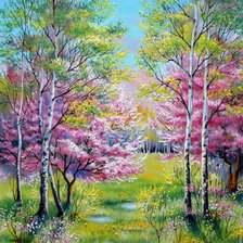 Схема вышивки «Весна в лесу»