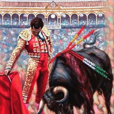 Схема вышивки «Бой с быком»