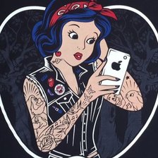 blancanieves y selfie