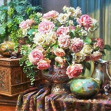 Схема вышивки «Натюрморт. Энн Мортон»