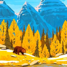 Схема вышивки «Лес»