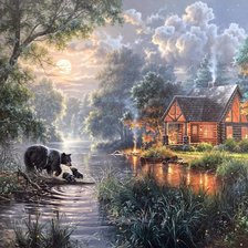 Схема вышивки «Домик»