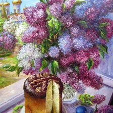 Схема вышивки «День Пасхи у онка»