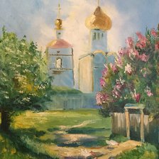 Схема вышивки «Церковь у двора»