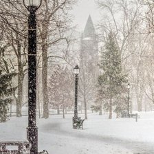 Схема вышивки «Снегопад»