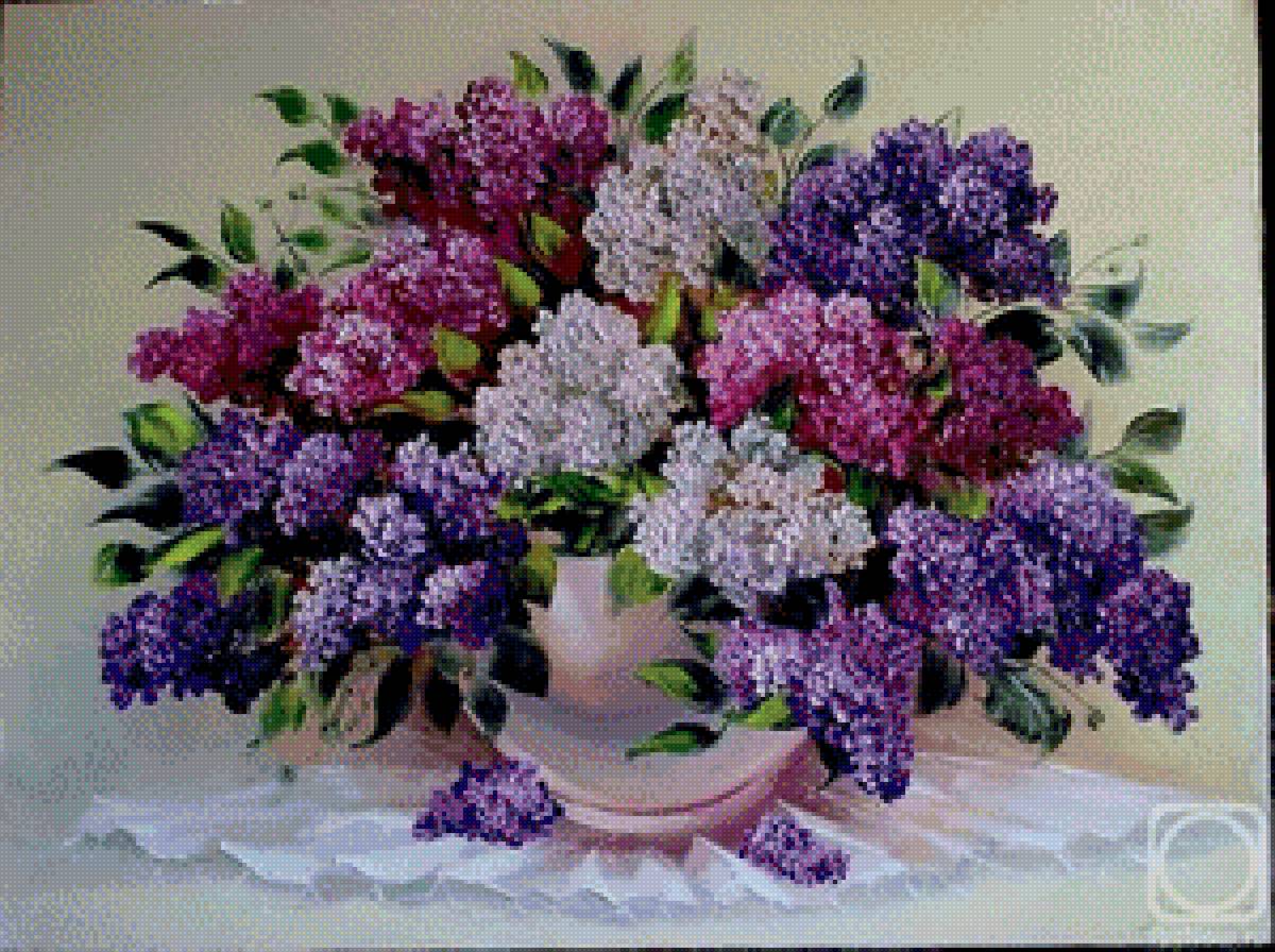 Букет сирени - сирень, ваза - предпросмотр