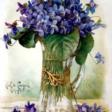 Схема вышивки «Фиалки»