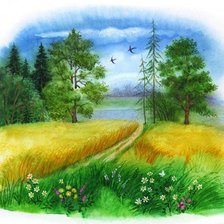 Схема вышивки «Пшеничное поле»