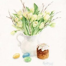 Схема вышивки «Пакет с вербой»