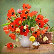 Схема вышивки «Букет мака»