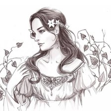 Схема вышивки «Лютиэнь»