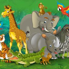 Схема вышивки «зоопарк»