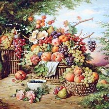 Схема вышивки «Фрукты»