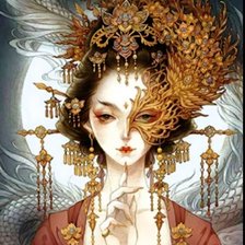 Схема вышивки «Китайская красавица»