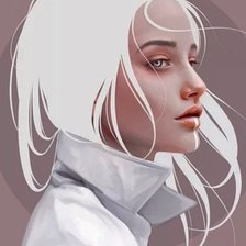 Схема вышивки «Девушка»