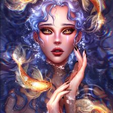 Схема вышивки «Девушка»