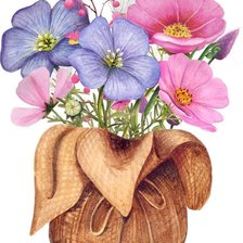 Схема вышивки «Цветы в вазе»