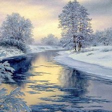 Схема вышивки «Зимний пейзаж»