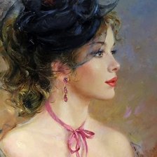 Схема вышивки «Портрет женщины»