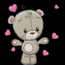 Схема вышивки «мишки тедди»