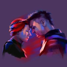 Схема вышивки «Наташа и Клинт»