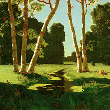 Схема вышивки «А. Куинджи Берёзовая роща»