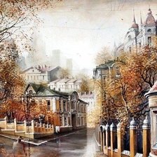 Схема вышивки «Старый город»