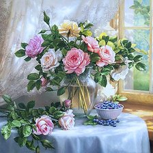 Схема вышивки «Худ. Михаил Сатаров. Букет»