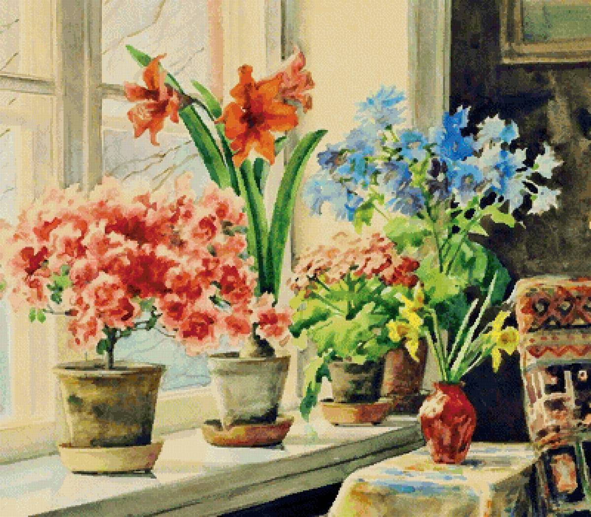 Цветы - ольга романова, цветы, акварель - предпросмотр