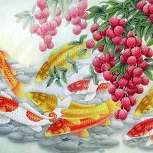 Схема вышивки «Рыбки»