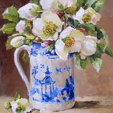 Схема вышивки «Цветы в стакане 2»